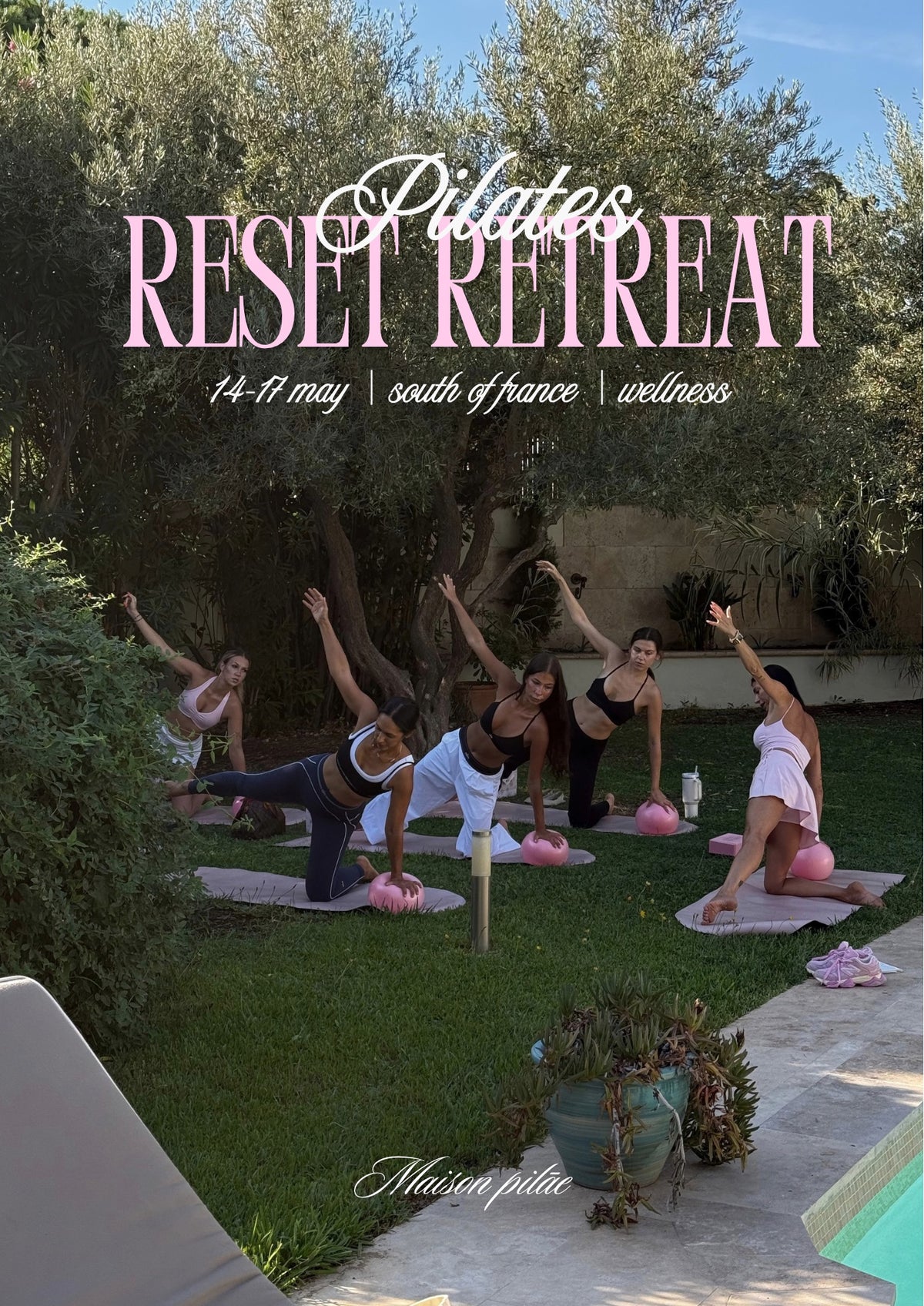 Pilates retreat south of France 14-17 May